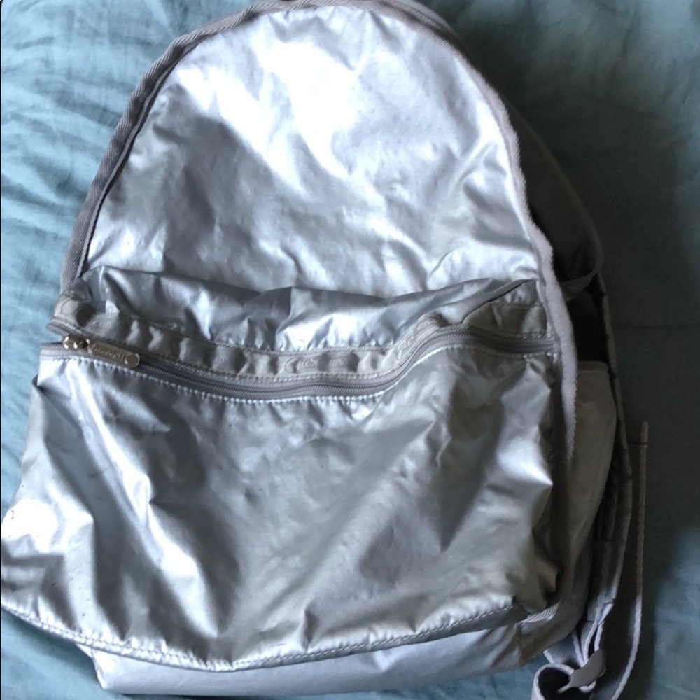 Lesportsac silver back pack